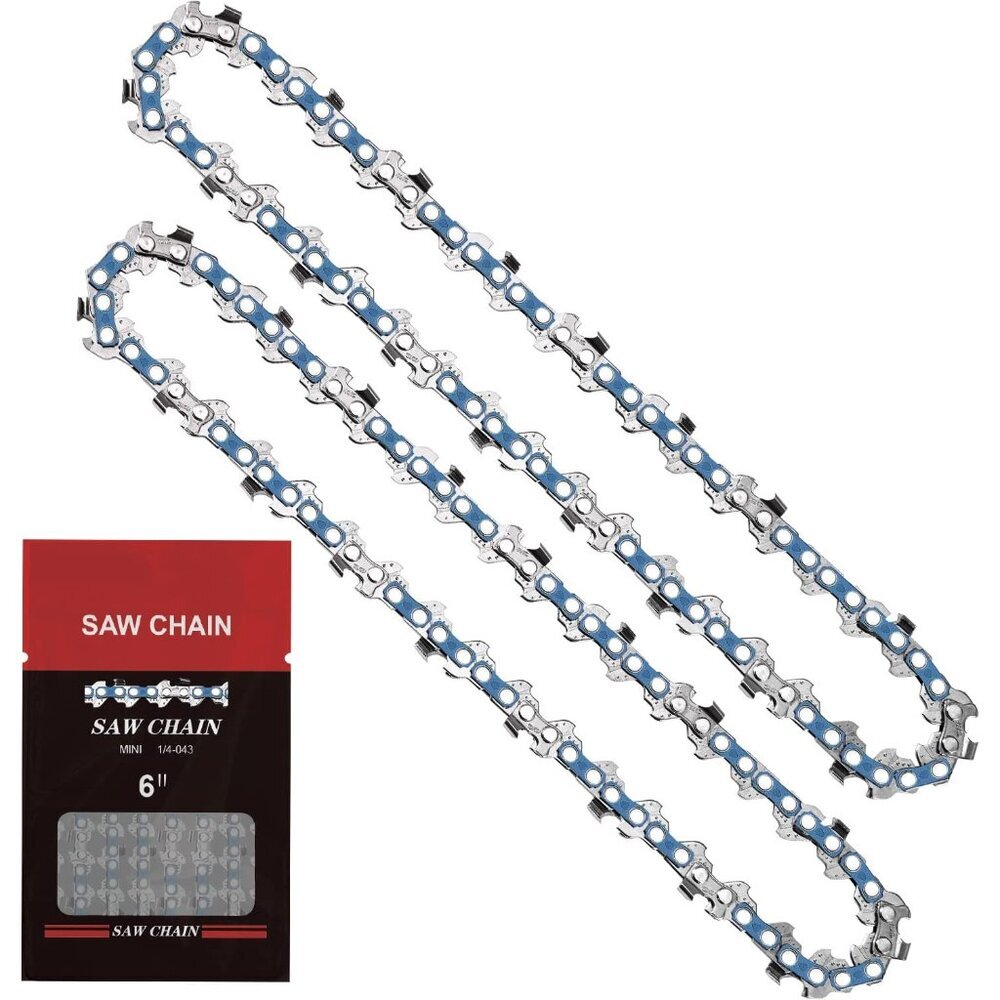 Premium 6-Inch Mini Chainsaw Chain Replacement - Fast Cutting 2-Piece Set